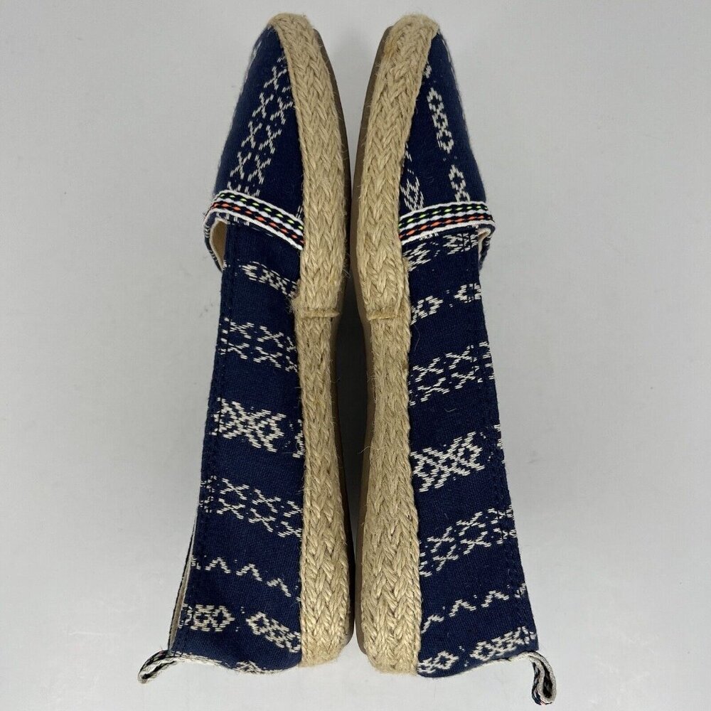 American Eagle Aztec Navy Blue Comfort Flats Womens Size 7 Espadrille Shoes - Picture 6 of 8